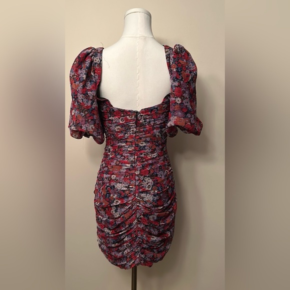 ZARA  Floral Printed Draped Dress size small - Picture 9 of 11